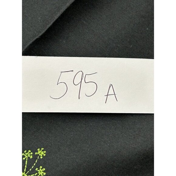 Allison Taylor Womens Black Capris Pants Floral Embroidered Hem Silk Blend Sz 10 - Picture 8 of 9